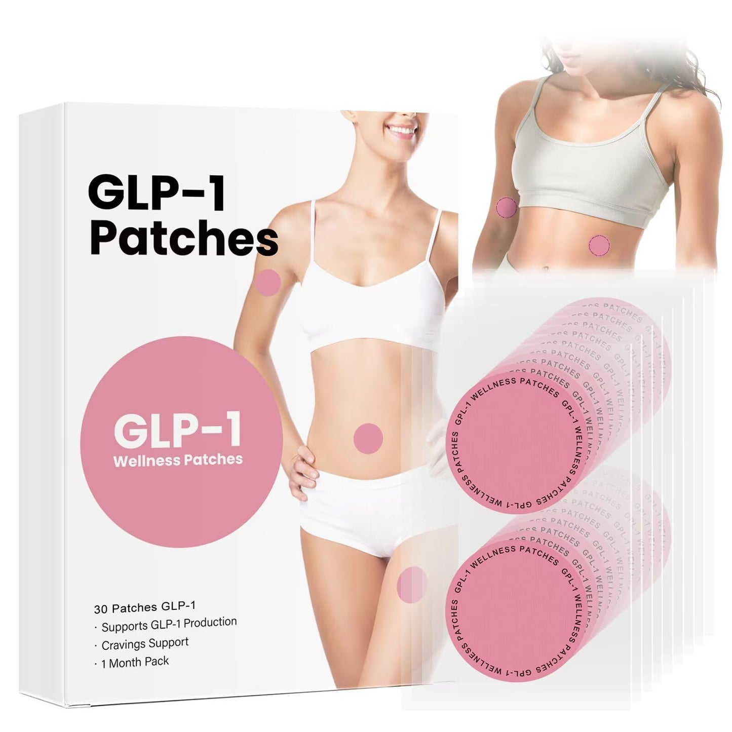 Ealavon GLP-1 Patches - Pure Natural for Women & Men, 30 Count S5