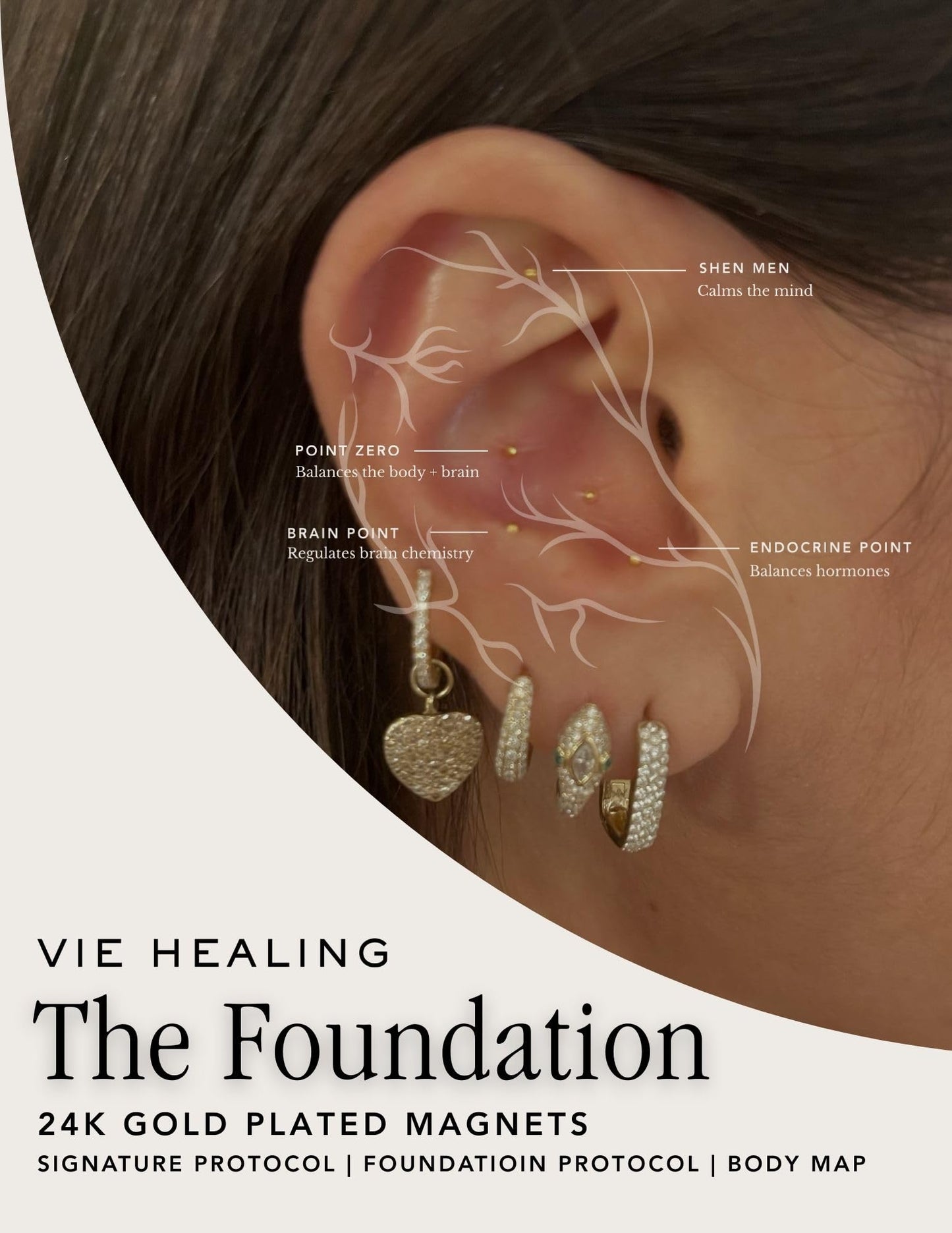 Vie Healing 24K Gold Ear Seeds – Acupressure & Wellness