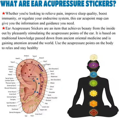 Ear Seeds Acupuncture Kit – Auriculotherapy for Balance & Wellness (Chart + Brass Probe)