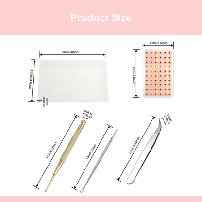 Ear Seeds Acupuncture Kit – 600 Pcs with Ear Points Chart & Tweezers