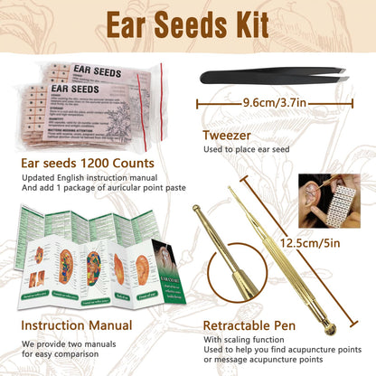 Acupuncture Super Set – 5-Head Pen, Gua Sha, Ear Seeds & Accessories