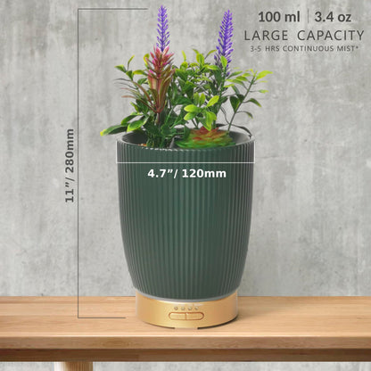 Earnest Living Ceramic Essential Oil Diffuser 100 ml – Aromatherapy Diffuser with Night Light & Auto Shut-Off