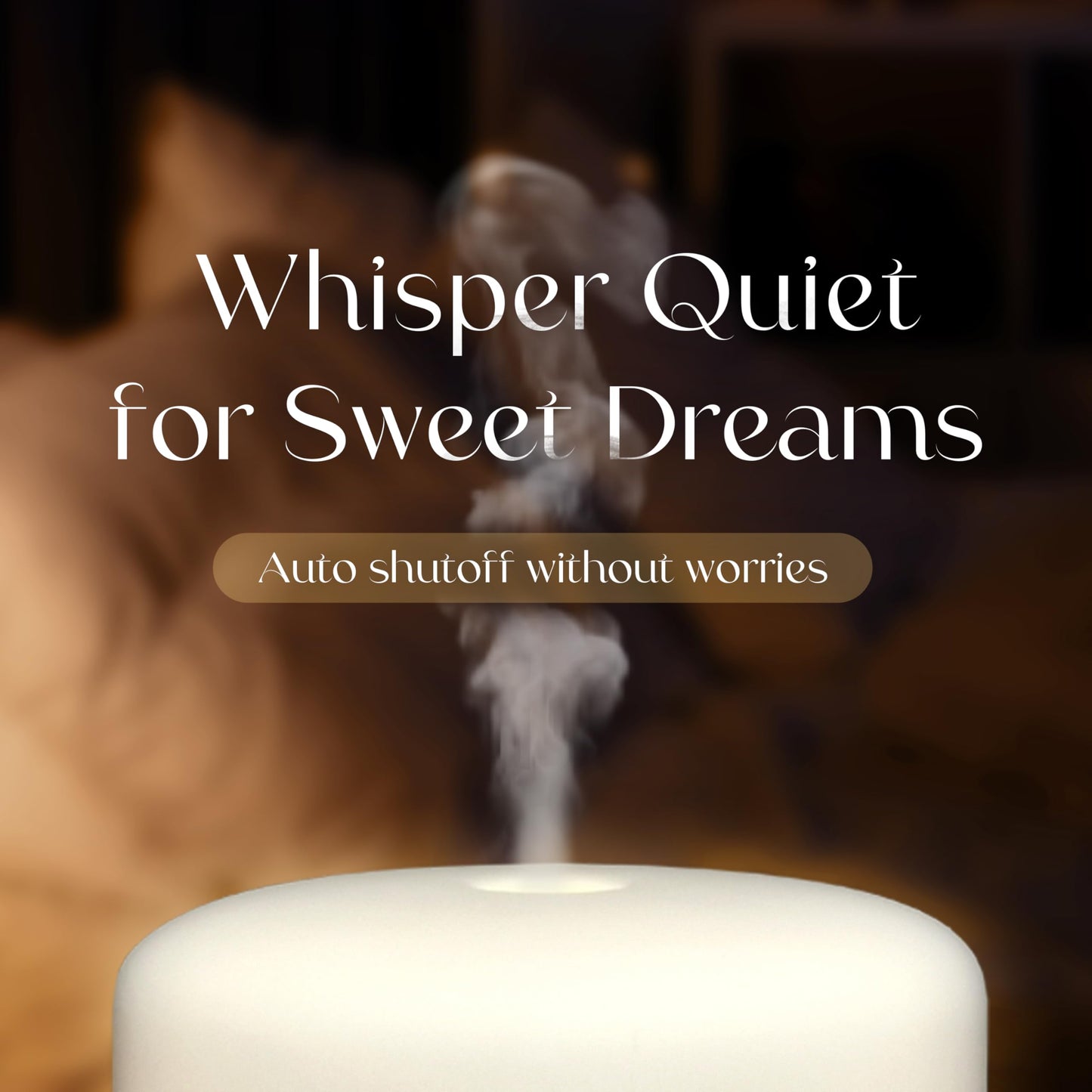 Earnest Living White Ceramic Essential Oil Diffuser 100ml – Auto Off, Timers & Night Light