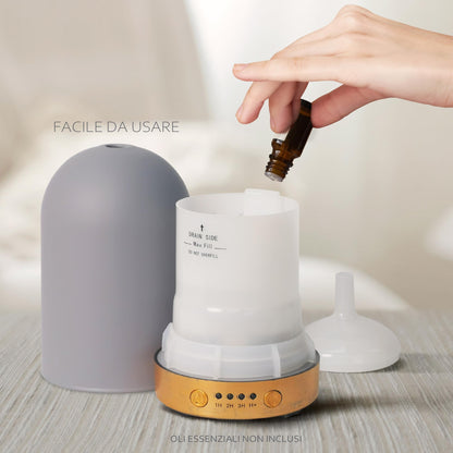 Earnest Living 100 ml Essential Oil Diffuser – Ultrasonic, Auto Off, 4 Timers