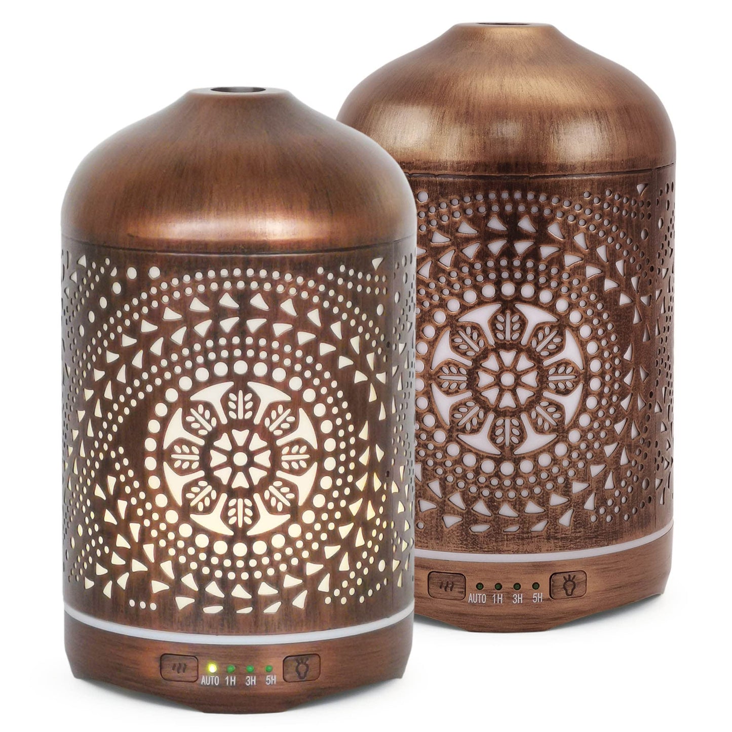 Earnest Living 250 ml Metal Essential Oil Diffuser with Auto-Off and Night Light