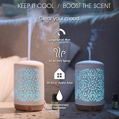 Earnest Living Smart WiFi Essential Oil Diffuser – 250 ml Ceramic Diffuser with Alexa App Control, Auto Off