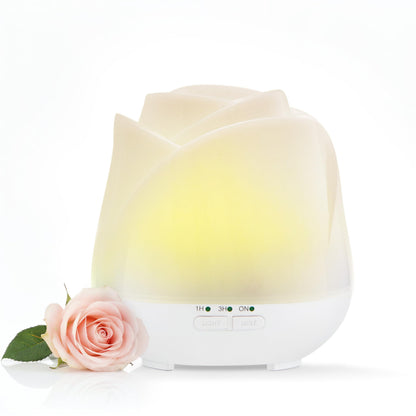 Earnest Living Rose Diffuser 150ml – Mini USB Ultrasonic Humidifier, Quiet Night Light