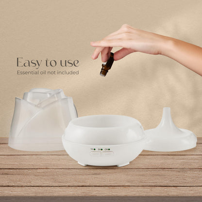 Earnest Living Rose Essential Oil Diffuser 150ml – USB Ultrasonic Humidifier, Frosted White