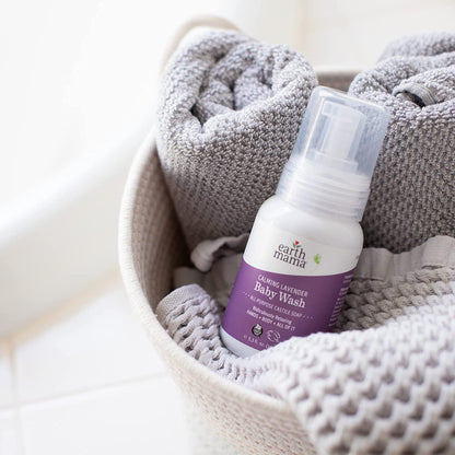 Earth Mama Calming Lavender Baby Wash – Organic Castile Soap for Sensitive Skin