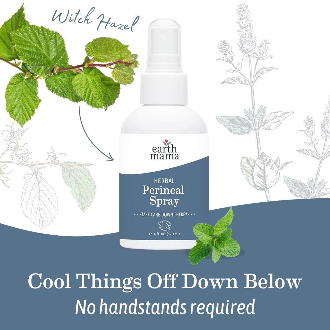 Earth Mama Postpartum Recovery Kit – Take Care Down There with Organic Perineal Balm & Herbal Perineal Spray (2-Piece)