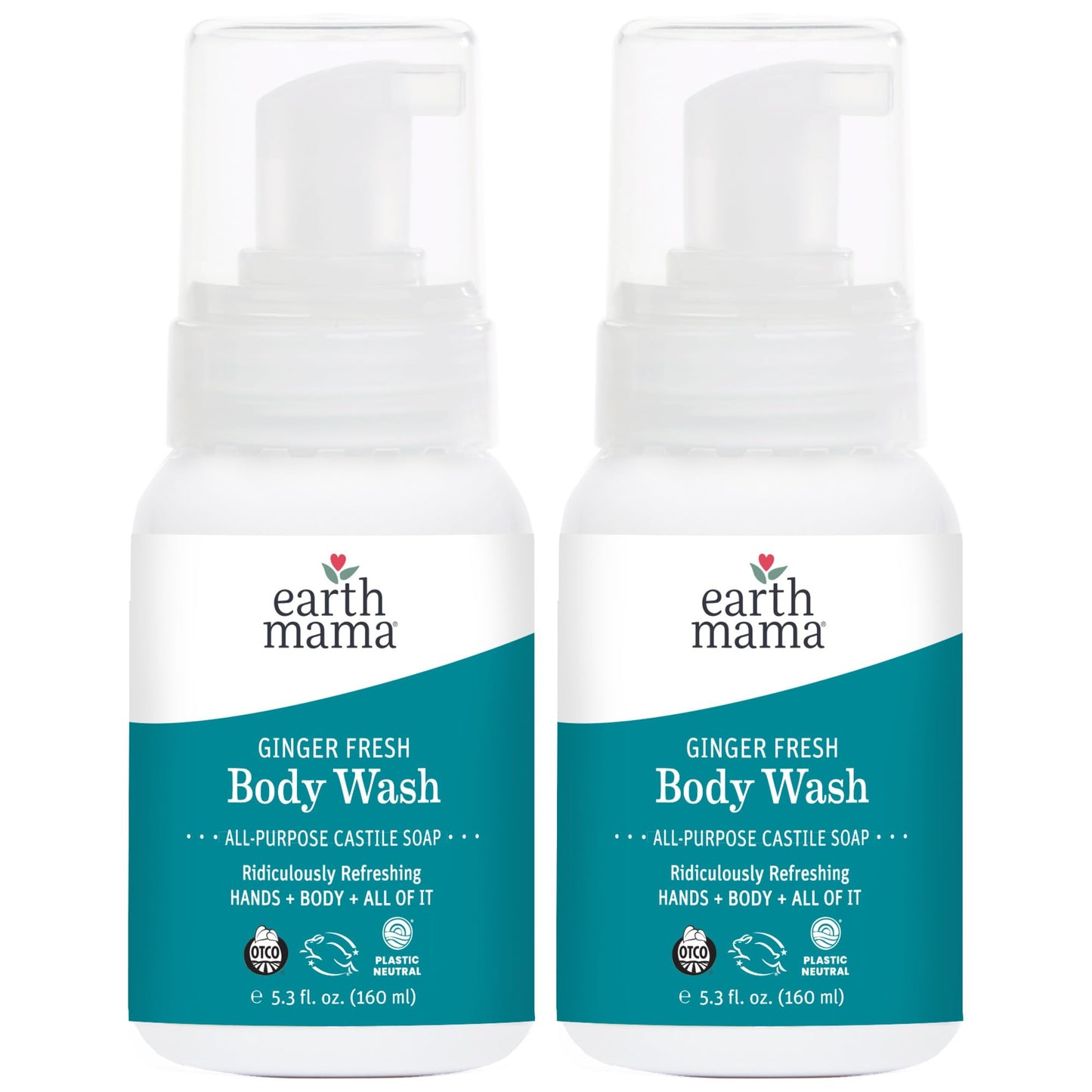 Earth Mama Ginger Fresh Foaming Hand Soap & All-Purpose Body Wash | Sensitive Skin Castile Soap 5.3 oz