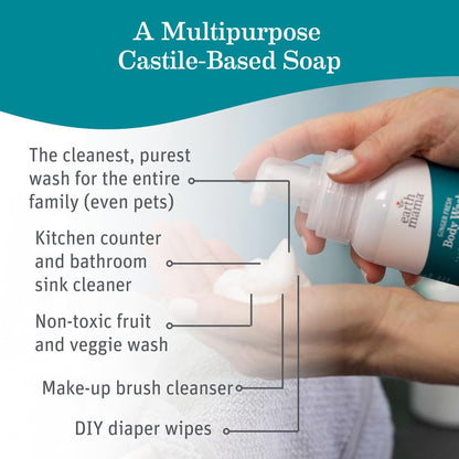 Earth Mama Ginger Fresh Foaming Hand Soap & All-Purpose Body Wash | Sensitive Skin Castile Soap 5.3 oz