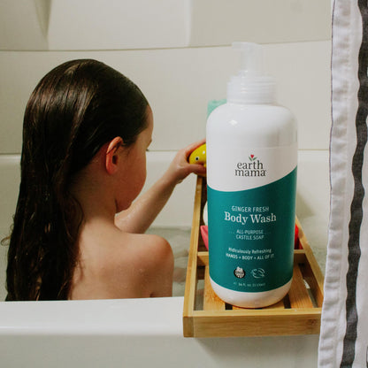Earth Mama Ginger Fresh Hand & Body Wash | Castile Soap with Coconut Oil, Shea Butter, Calendula & Aloe (34 oz)
