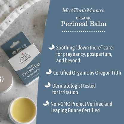 Earth Mama Organic Perineal Balm – Cooling Herbal Salve for Pregnancy & Postpartum | 2 fl oz