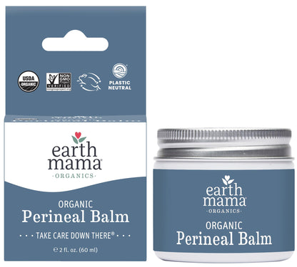 Earth Mama Organic Perineal Balm – Cooling Herbal Salve for Pregnancy & Postpartum | 2 fl oz