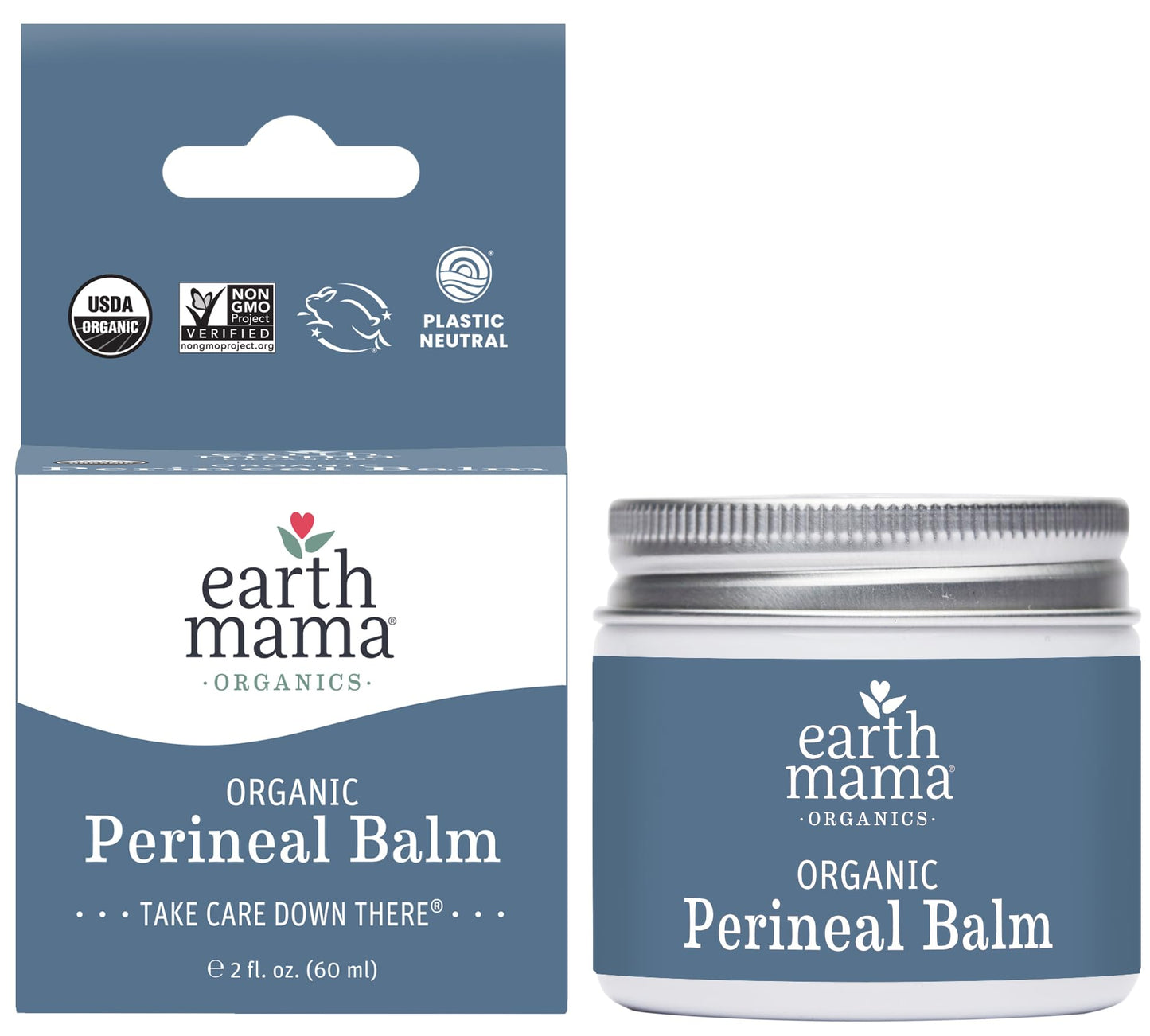 Earth Mama Organic Perineal Balm – Cooling Herbal Salve for Pregnancy & Postpartum | 2 fl oz
