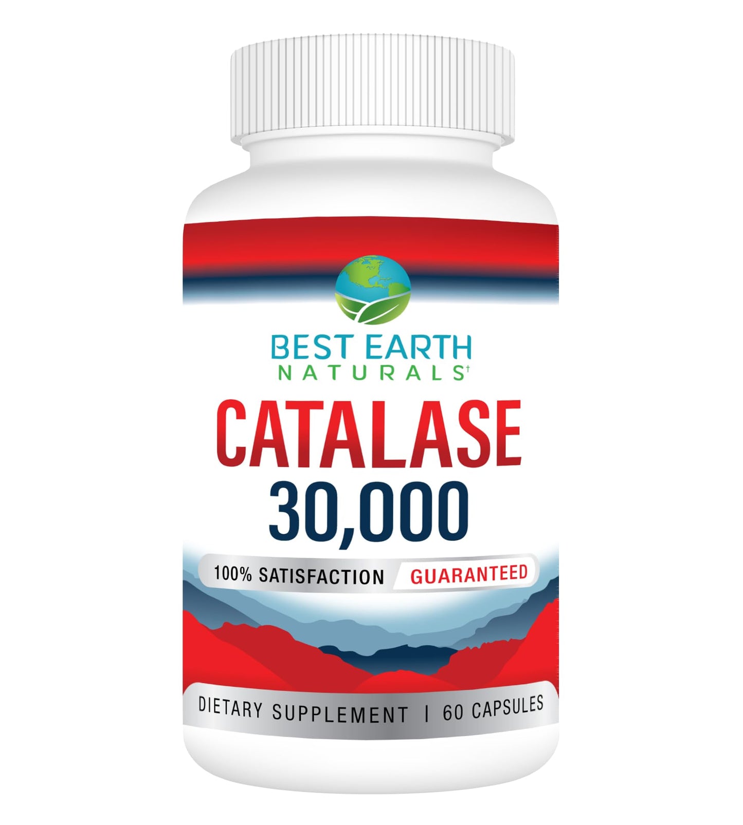 Best Earth Naturals Catalase 30,000 Supplement - Hair Support - 60 Capsules
