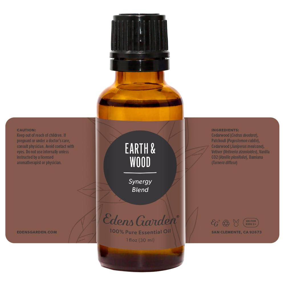 Earth & Wood Essential Oil Blend – 100% Pure (30 ml) | Edens Garden