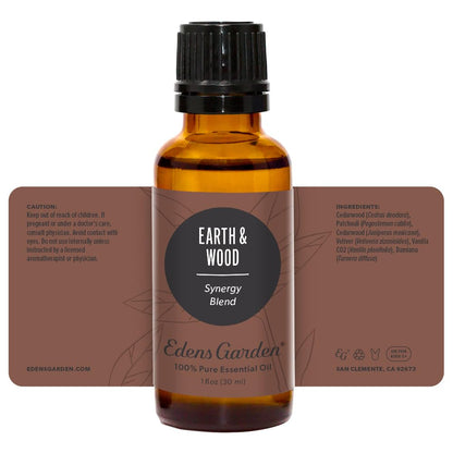 Earth & Wood Essential Oil Blend – 100% Pure (30 ml) | Edens Garden