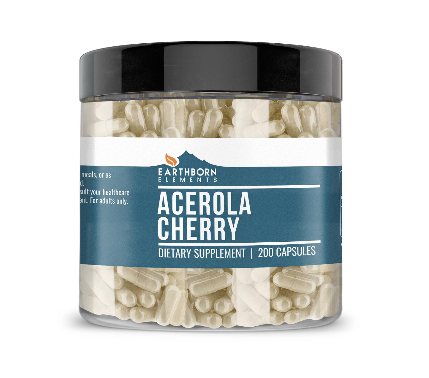 Earthborn Elements Acerola Cherry 200 Capsules – Pure & Undiluted, No Additives