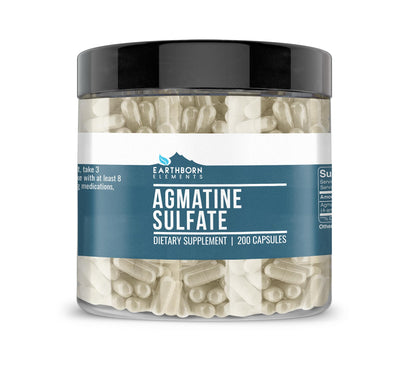 Earthborn Elements Agmatine Sulfate - 200 Caps | Pure & Undiluted, No Additives
