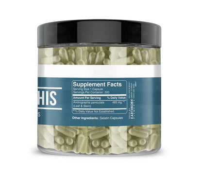 Earthborn Elements Andrographis Paniculata 200 Capsules – Pure & Undiluted, No Additives