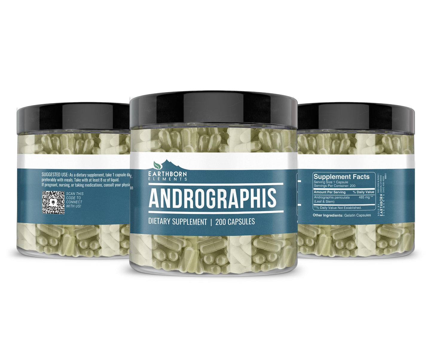 Earthborn Elements Andrographis Paniculata 200 Capsules – Pure & Undiluted, No Additives