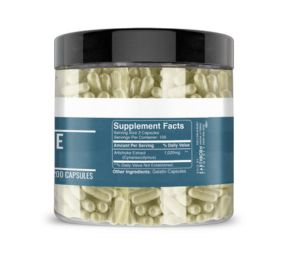 Earthborn Elements Artichoke Extract 200 Capsules - Pure & Undiluted, No Additives