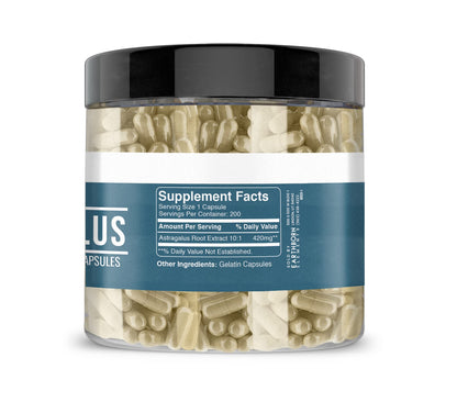 Earthborn Elements Astragalus Extract 200 Capsules – Pure, Undiluted, No Additives