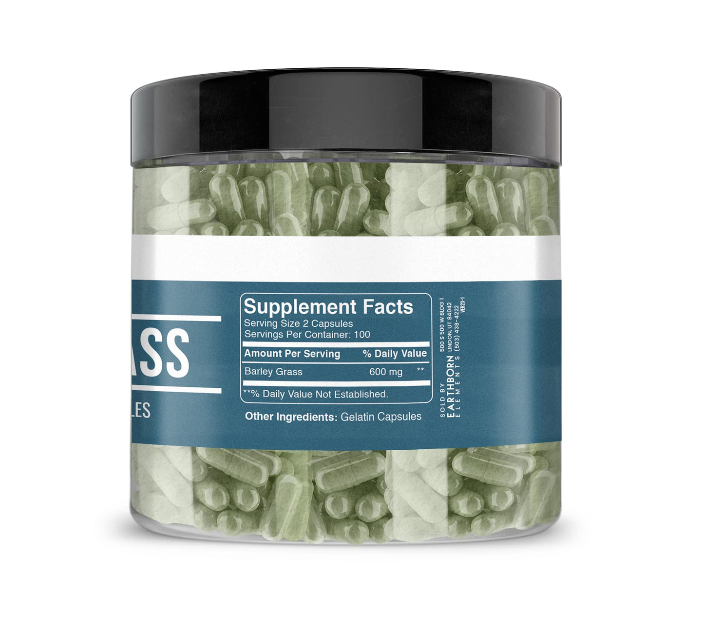 Earthborn Elements Barley Grass 200 Capsules – Pure & Undiluted