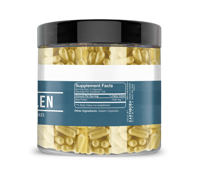 Earthborn Elements Bee Pollen 200 Capsules – Pure & Undiluted, No Additives