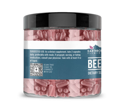 Earthborn Elements Beet Root Capsules – 200 Count per Bottle (Pack of 2) – Pure & Undiluted, No Additives