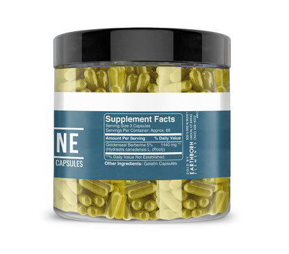 Earthborn Elements Berberine 200 Capsules | Pure & Undiluted | No Additives