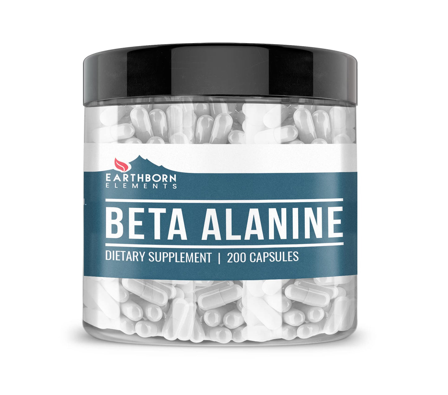 Earthborn Elements Beta-Alanine 200 Capsules | Pure & Undiluted, No Additives