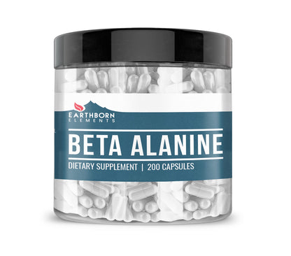 Earthborn Elements Beta-Alanine 200 Capsules | Pure & Undiluted, No Additives