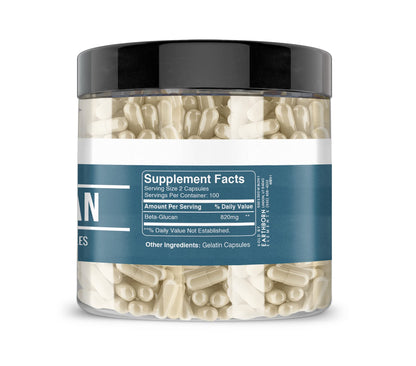 Earthborn Elements Beta Glucan 200 Capsules – Pure & Undiluted, No Additives