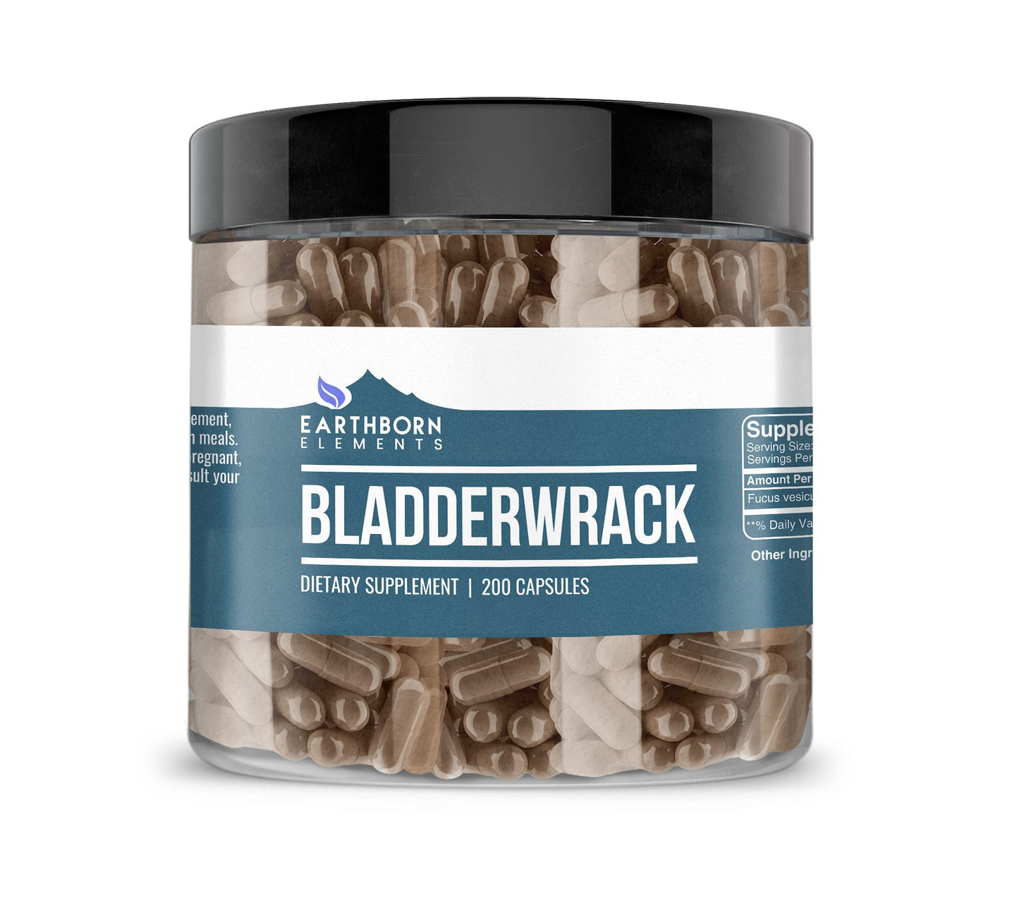 Earthborn Elements Bladderwrack 200 Capsules – Pure, Undiluted, No Additives
