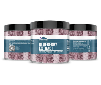 Earthborn Elements Blueberry 10:1 Extract Capsules – Pure & Undiluted, Pack of 2