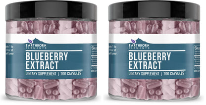 Earthborn Elements Blueberry 10:1 Extract Capsules – Pure & Undiluted, Pack of 2