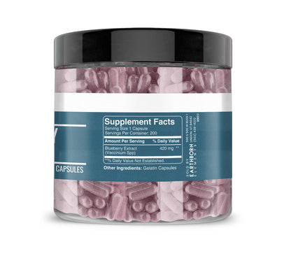 Earthborn Elements Blueberry 10:1 Extract Capsules – Pure & Additive-Free