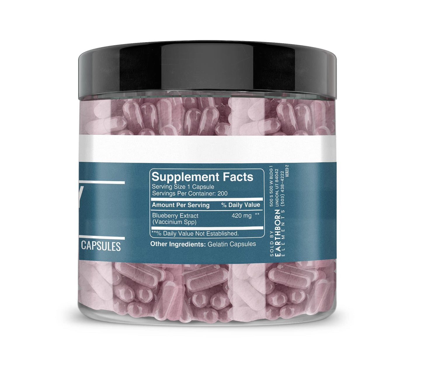 Earthborn Elements Blueberry 10:1 Extract Capsules – Pure & Undiluted, Pack of 2