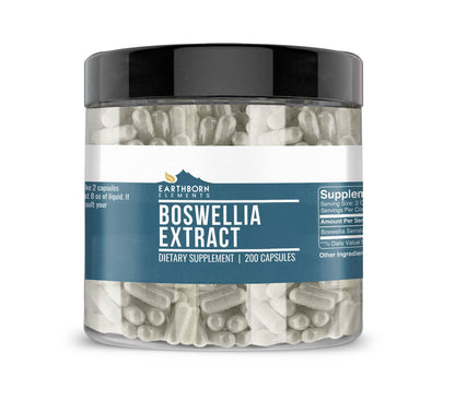 Earthborn Elements Boswellia Serrata Extract 200 Capsules - Pure & Undiluted, No Additives BritishVita | Premium UK Vitamins & Wellness Supplements