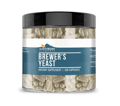 Earthborn Elements Brewer's Yeast 200 Capsules – Pure, No Additives