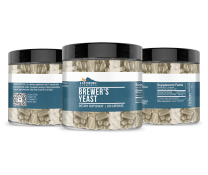 Earthborn Elements Brewer's Yeast 200 Capsules – Pure, No Additives