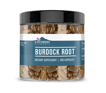 Earthborn Elements Burdock Root 200 Capsules – Pure & Undiluted