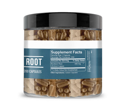 Earthborn Elements Burdock Root 200 Capsules – Pure & Undiluted