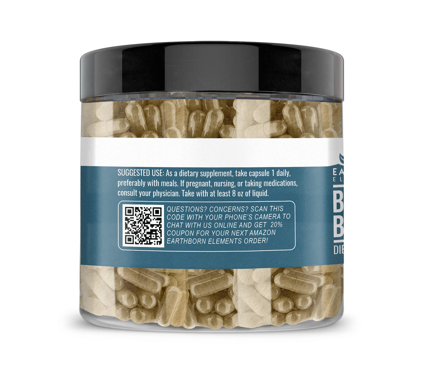 Earthborn Elements Butcher's Broom 200 Capsules – Pure & Undiluted, No Additives