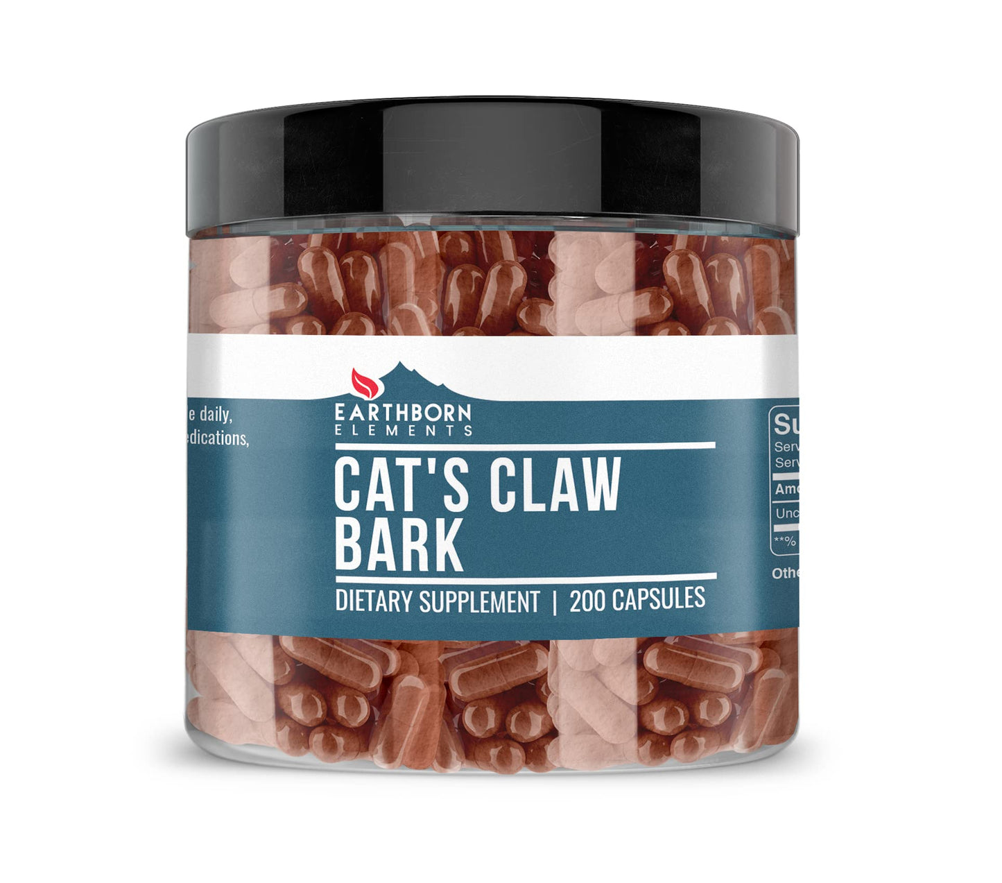 Earthborn Elements Cat's Claw Bark 200 Capsules – Pure & Undiluted