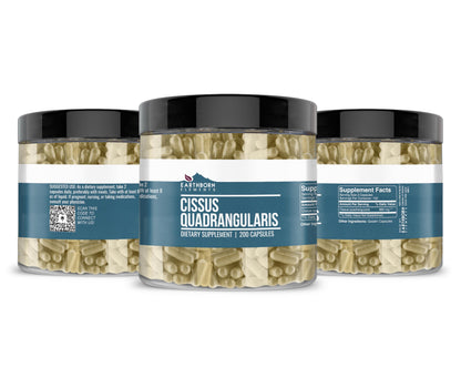 Earthborn Elements Cissus Quadrangularis 200 Capsules – Pure, Undiluted, No Additives