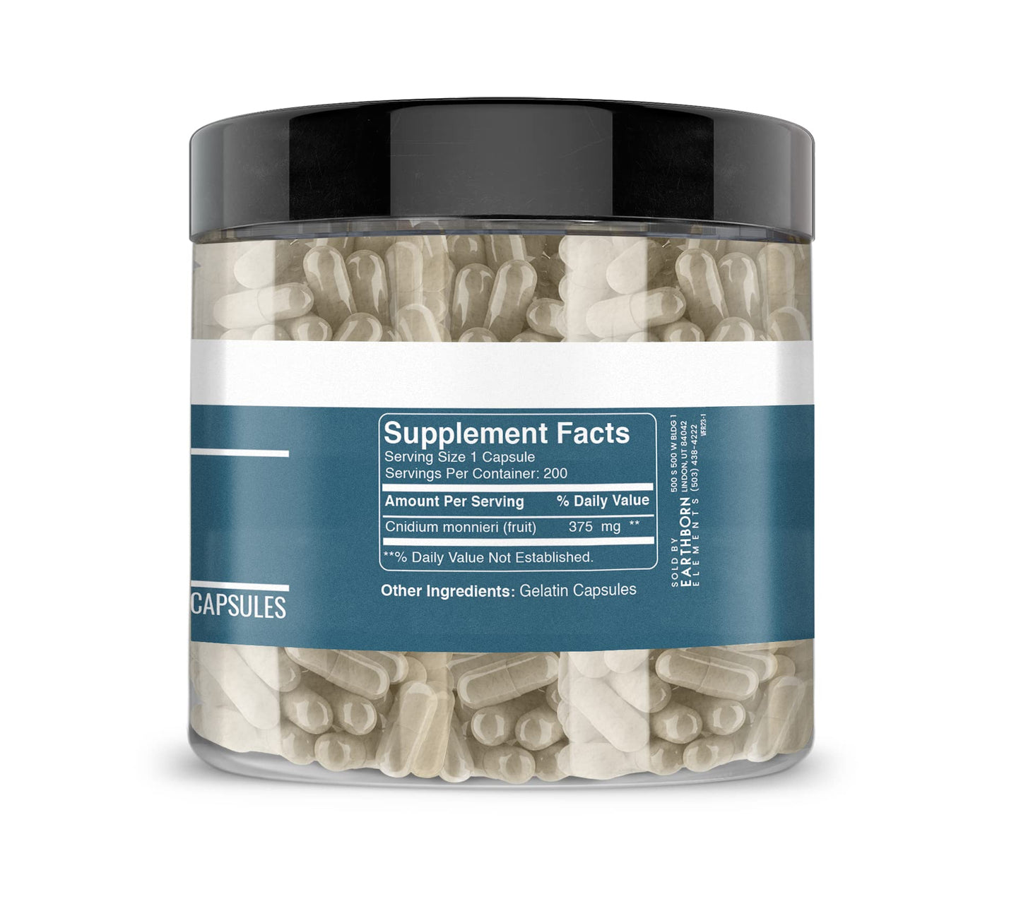 Earthborn Elements Cnidium Monnieri 200 Capsules – Pure & Undiluted, No Additives